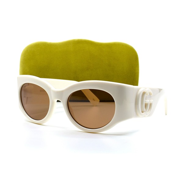 NEW GUCCI GG1544S 004 IVORY BROWN AUTHENTIC SUNGLASSES - Picture 12 of 16